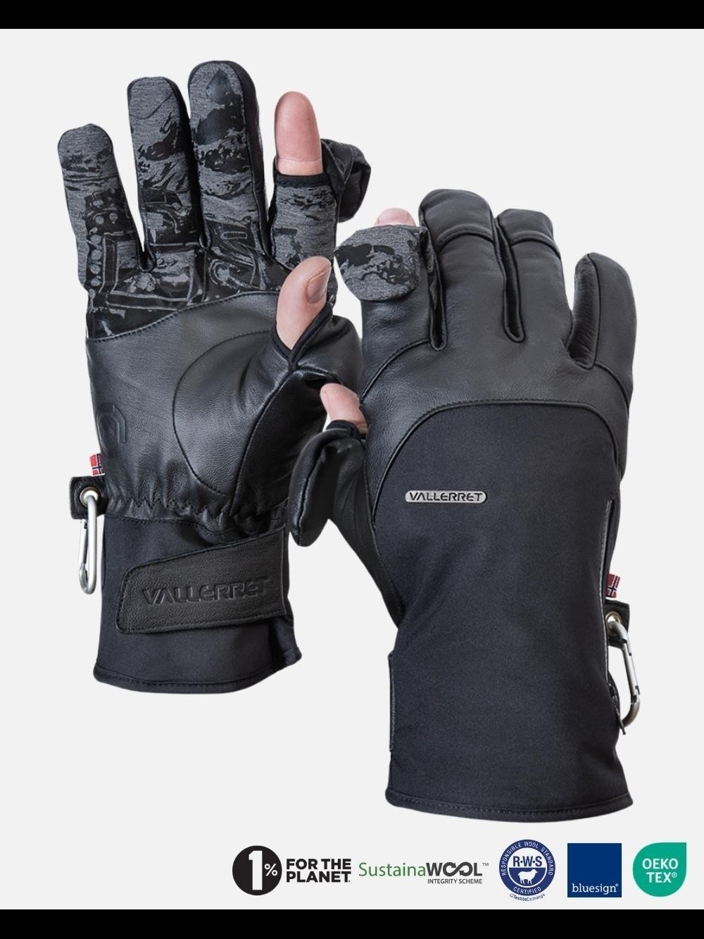 Sold Out Vallerret Tinden Black Magnetic Convertible Photography Winter Gloves